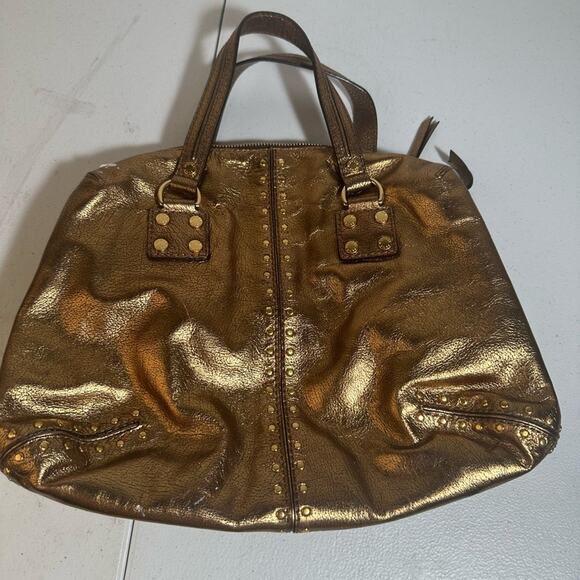 Michael Kors Barrel Gold Studded Women's Handbag - Picture 3 of 5